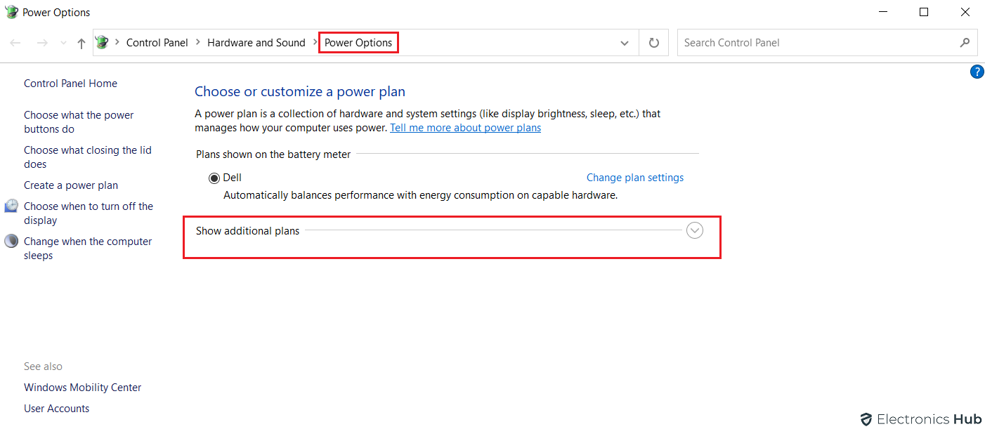 options d'énergie