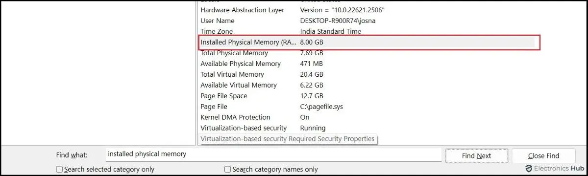mémoire physique installée - trouver la capacité maximale de ram