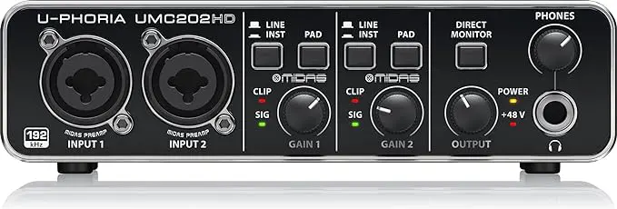 Behringer U-Phoria UMC202HD Audio Interface