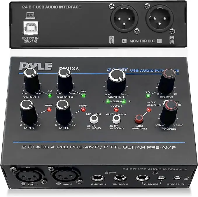 Interface USB Professionnelle Pyle - PMUX6