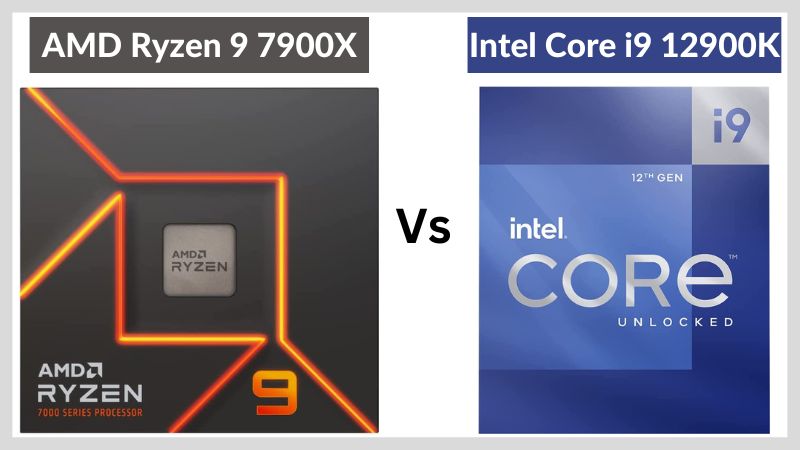 AMD Ryzen 9 7900X contre Intel Core i9 12900K