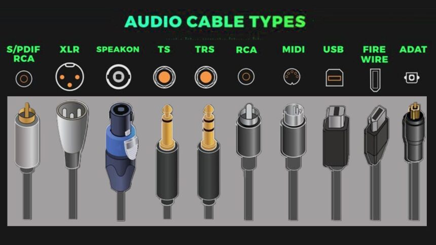 Types de câbles audio | Différents types de câbles audio (TS, TRS, XLR)