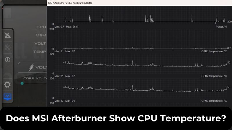 MSI Afterburner affiche-t-il la température du processeur ?