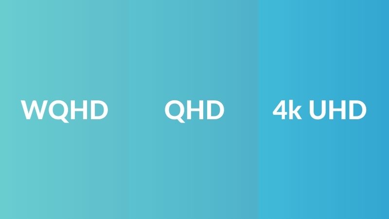 WQHD contre QHD contre 4K UHD