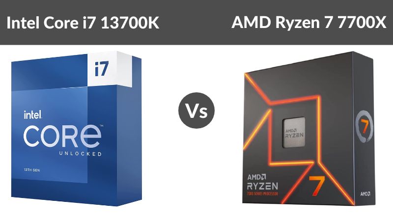 Intel Core i7 13700K contre AMD Ryzen 7 7700X