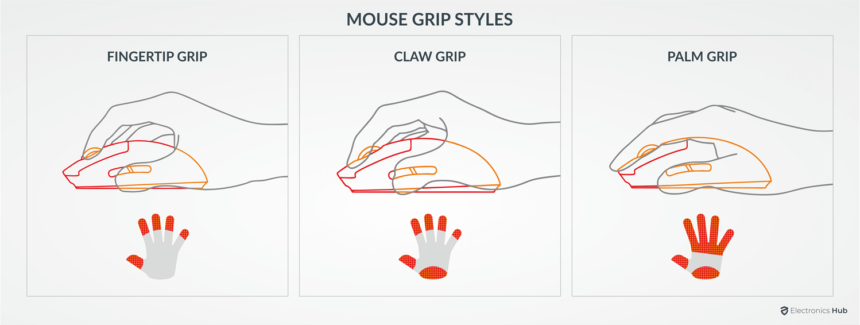 Styles de Prise de Souris | Comparaison de la Prise en Paume, en Griffe et en Pointe de Doigts