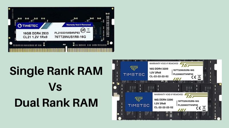 Différence entre la RAM single rank et la RAM dual rank