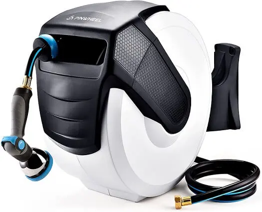 Dévidoir de tuyau d'arrosage rétractable PinWheel