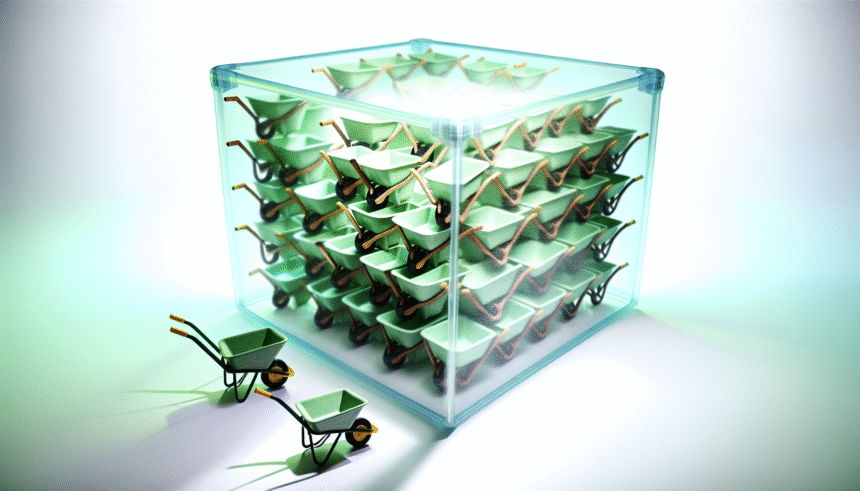 Combien de brouettes peut-on entasser dans un mètre cube, à votre avis ? Combien de brouettes peut-on entasser dans un mètre cube, à votre avis ?